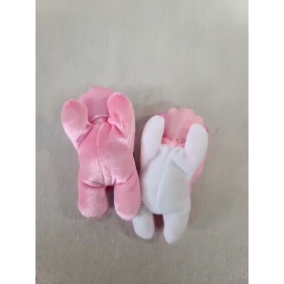 Puppy Surprise Pink and White Mom and Two Puppies Pups Stuffed Animal Plush Toy - Picture 6 of 8